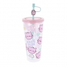Pembe kubek z rurką 700ml