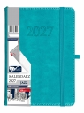 Kalendarz 2027 B6 dzienny Jazz - turkusowy
