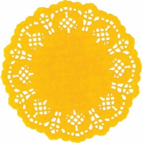 Serwetki papierowe okrągłe 11,5cm/35 szt. - żółte (414549)