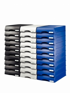 Szuflada na dokumenty Leitz Plus - niebieski 25,5 x 7 x 37,6 cm (52100035)