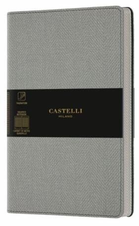 Notatnik 13x21cm kratk Castelli Harris Oyster Grey