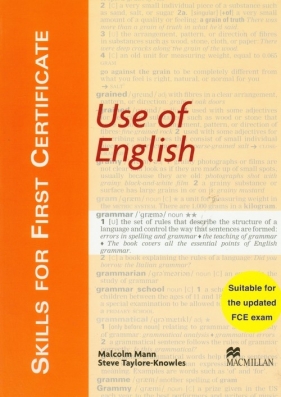 Skills for first certificate Use of English - Mann Malcolm, Taylore-Knowles Steve