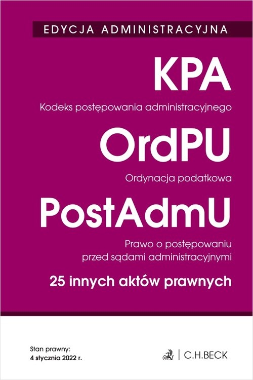 Kodeks postępowania administracyjnego Ordynacja podatkowa Prawo o postępow