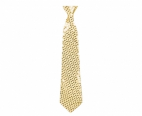 Krawat błyszczący złoty 40cm
