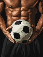 Malowanie po numerach - Tors piłkarza 30x40cm