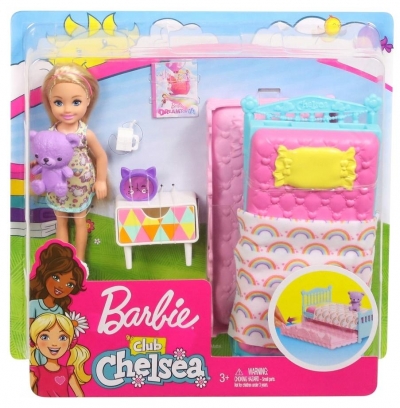 Barbie Club Chelsea - Lalka + sypialnia (FXG83)
