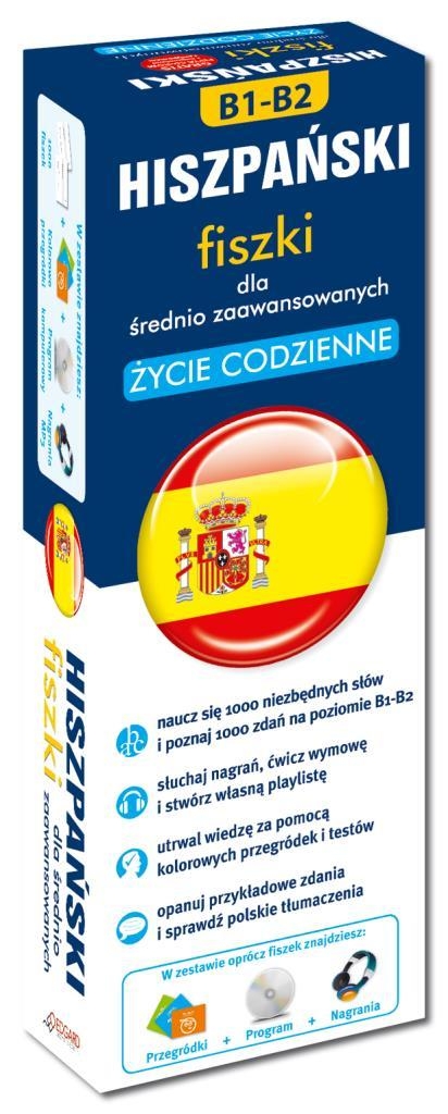 Hiszpański Fiszki dla średnio zaawansowanych Życie codzienne B1-B2 z płytą CD