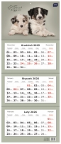 Kalendarz trójdzielny 2026 - Psy