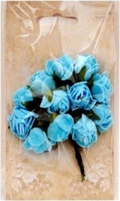 Różyczki z pianki niebieskie 2cm 12szt