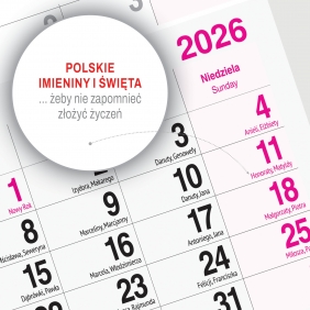 Kalendarz trójdzielny spirala - Ogród