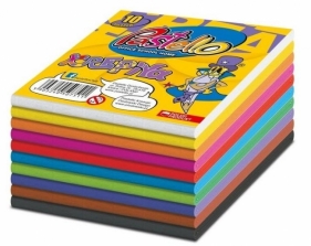 Bibuła marszczona kostka 10x10cm 10 kolorów mix