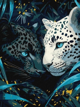 Malowanie po numerach - Niebieskooki metal 30x40cm