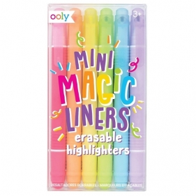 Zakreślacze wymazywalne Mini Magic Liners, 6 kolorów (130-061)