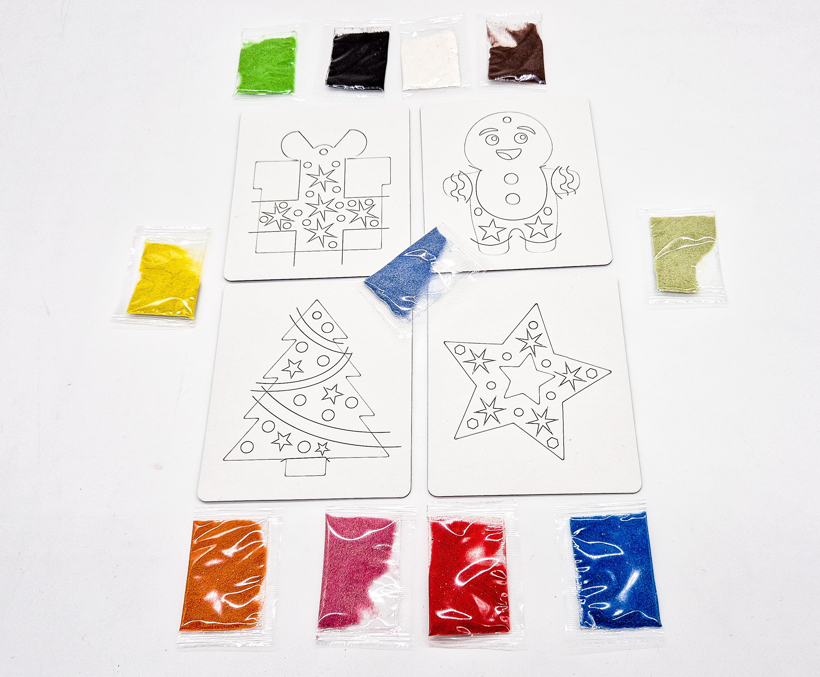 Piaskowe Malowanki – Ozdoby na Choinkę: Ciastek