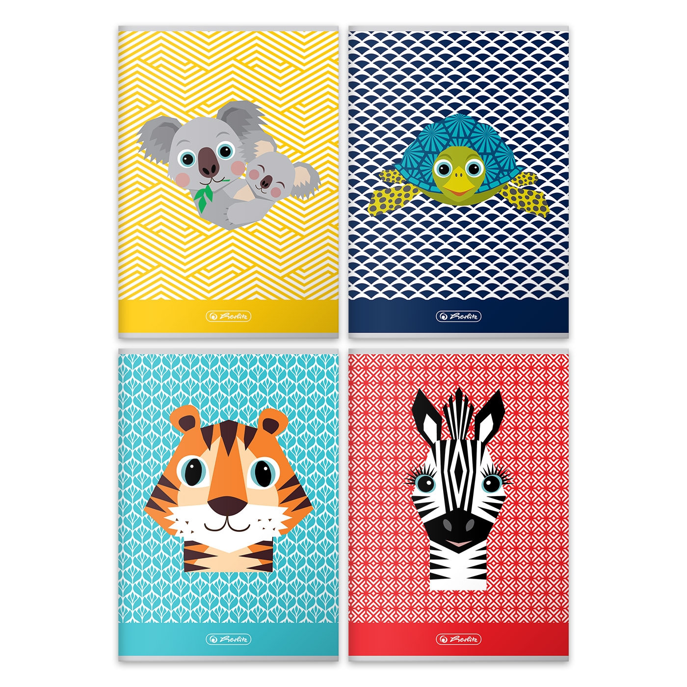 Herlitz, zeszyt A5, 32 kartki w linie - Cute Animals (mix wzorów)