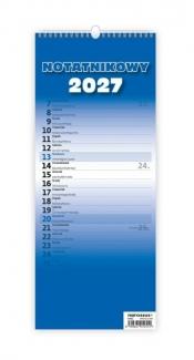 Kalendarz 2027 notatnikowy miesięczny - Slim
