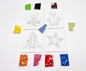 Piaskowe Malowanki – Ozdoby na Choinkę: Ciastek