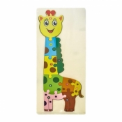Puzzle drewniane kids z cyframi Żyrafa