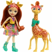 Enchantimals: Lalka Gillian Giraffe + duże zwierzę Żyrafa (FKY72/FKY74)
