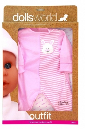 Ubranko Deluxe Fashion Boutique dla lalek do 46cm różowe z króliczkiem