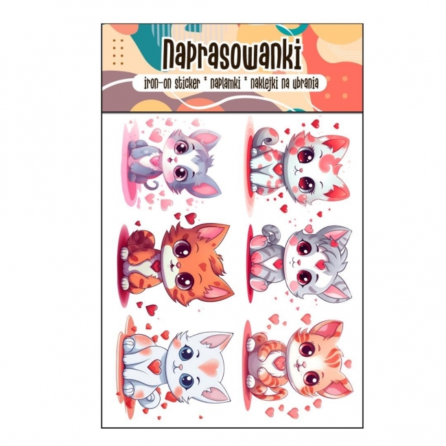 Naprasowanki Termo Naklejki na DTF Koty