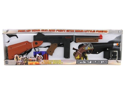 Pistolet Adar zestaw 3 sztuk pistoletów na baterie (515512)