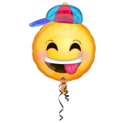 Balon foliowy Super Shape - Happy Emoticon z kapeluszem (3365101)