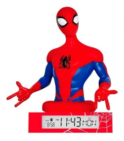 Lampka 3D z budzikiem Spiderman
