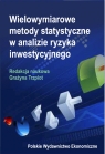 Wielowymiarowe metody statystyczne w analizie ryzyka inwestycyjnego