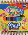 Kredki ołówkowe trójkątne dwukolorowe 18 sztuk/36 kolorów Colorino Kids (68512PTR)
