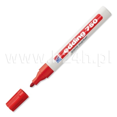 Marker edding lakierowany ok.końcówka 2-4mm czerwony 750/002/cz (750/002/CZ ED) 