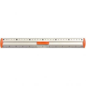Linijka aluminiowa Tetis 30cm - pomarańczowa (BL040-PC)