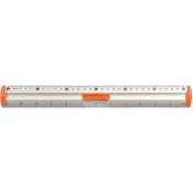 Linijka aluminiowa Tetis 30cm - pomarańczowa (BL040-PC)