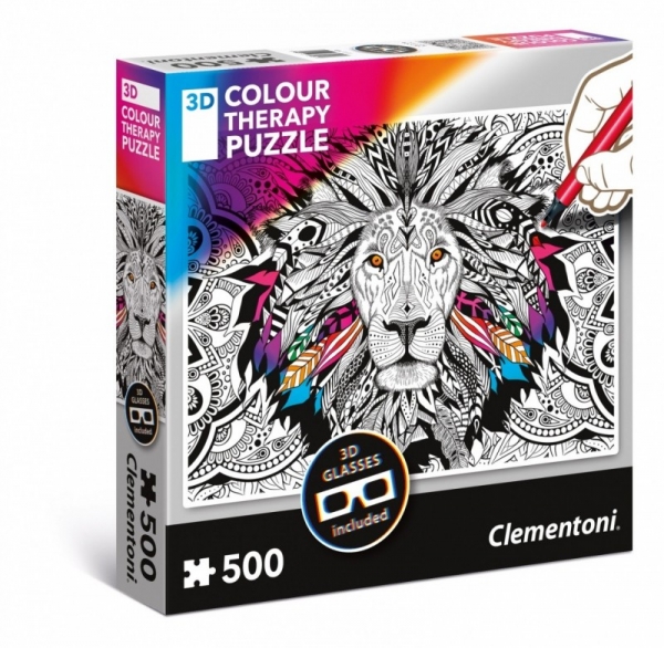 Puzzle 500 3D Color Therapy Lion (35051)