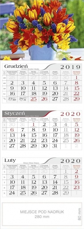 Kalendarz 2020 Trójdzielny Bukiet CRUX