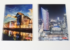 Brulion na spirali A5/70k w kratkę City Lights mix (9572512)