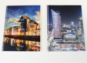 Brulion na spirali A5/70k w kratkę City Lights mix (9572512)