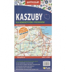 Kaszuby dla rowerzystów i piechurów, 1:60 000 - mapa dla rowerzystów i piechurów - Opracowanie zbiorowe