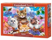 Puzzle 500 Kittens with Flowers CASTOR