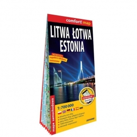 Mapa Litwa, Łotwa, Estonia 1:700 000 - praca zbiorowa