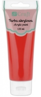 Farba akrylowa, 120 ml - hot red (DPFA-067)