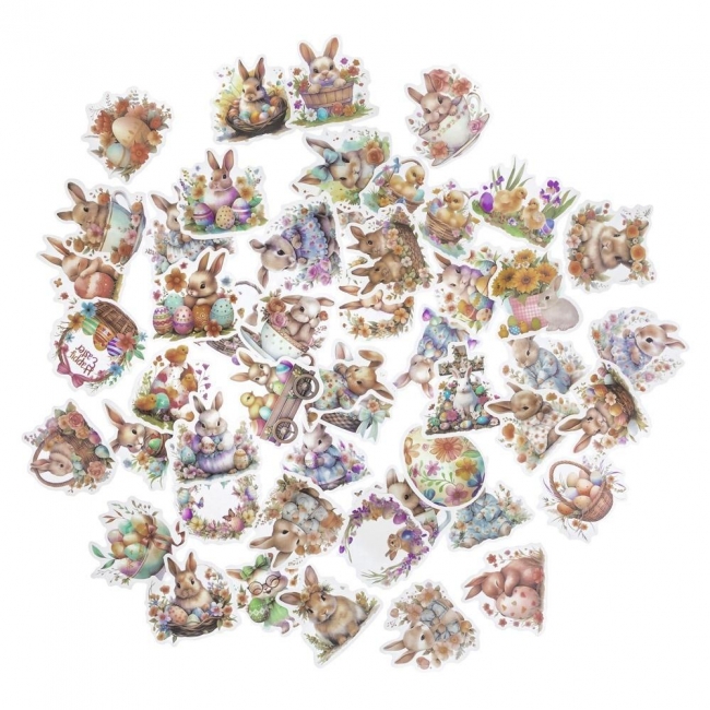 Naklejki winylowe wielkanocne 4-6 cm 50szt