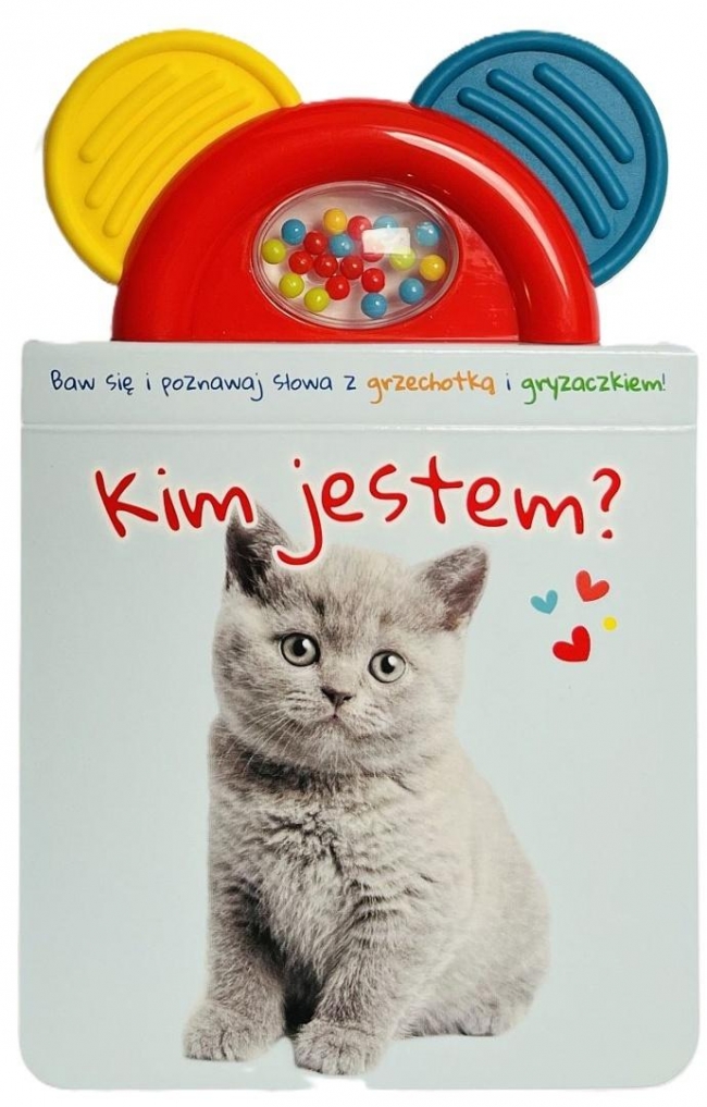 <img src='https://webimage.pl/pics/514/2/d9789493412514.jpg' style='height:440px' /> Książeczka z gryzakiem i grzechotką. Kim jestem?