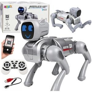 Pies robot ai RC bluetooth srebrny