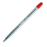 Długopis Beifa Aplus biurowy przeźroczysty czerwony 50szt.