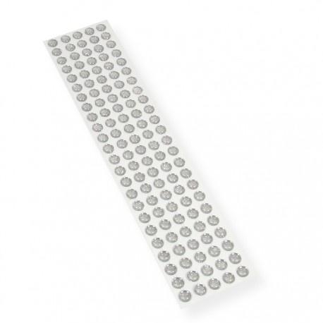 Kryształki samoprzylepne srebrne 10mm
