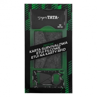 Karta survivalowa oraz etui na karty płatnicze
