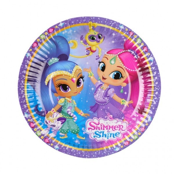 Talerzyki 18 cm Shimmer & Shine 8 sztuk (9902153)