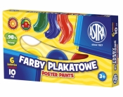 Farby plakatowe Astra, 6 kolorów x 10 ml (83111903)
