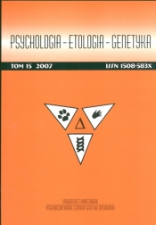 Psychologia etologia genetyka Tom 15/2007